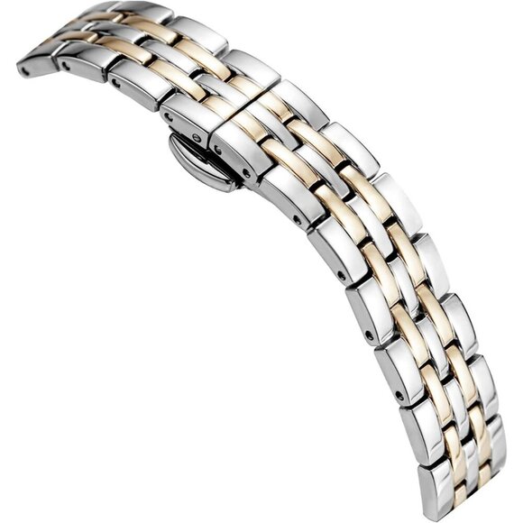 VICTORIA HYDE Womens Elegant Watch Mother of Pearl Dial Light Gold Leather Band - Picture 6 of 12